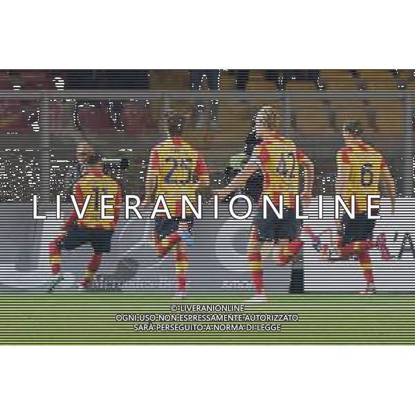 Federico Di Francesco (US Lecce) celebrates after scoring a goal during the Italian soccer Serie A match US Lecce vs SSC Napoli on April 7, 2023 at the Via del Mare stadium in Lecce, Italy. Photo by Emmanuele Mastrodonato/ag. Aldo Liverani sas/ AGENZIA ALDO LIVERANI SAS