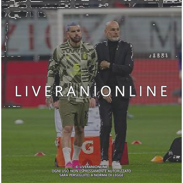 theo hernandez e stefano pioli -Milan vs Empoli Campionato Calcio Serie A Tim 07.04.2023 ©PAOLO GIAMPIETRI/ AGENZIA ALDO LIVERANI SAS