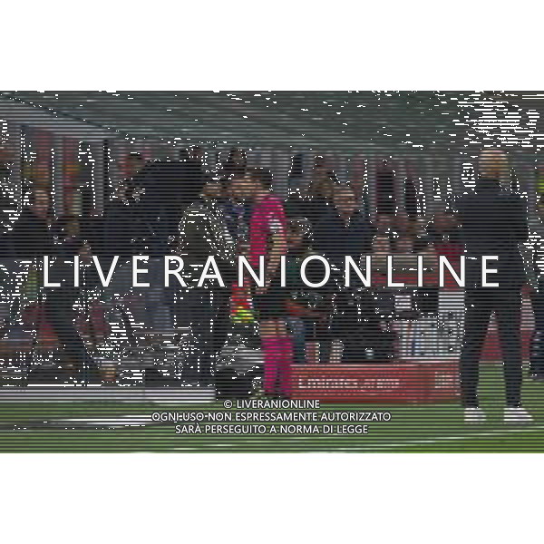 arbitro matteo marcenaro consulta la var -Milan vs Empoli Campionato Calcio Serie A Tim 07.04.2023 ©PAOLO GIAMPIETRI/ AGENZIA ALDO LIVERANI SAS
