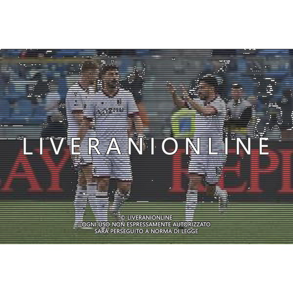 TVRG esultanza Bologna dopo il gol dell\'1 a 0 Atalanta vs Bologna Bergamo 08-04-2023 Gewiss Stadium - Stadio Atleti Azzurri d\'Italia Campionato Serie A TIM - 29a giornata foto Roberto Garavaglia/ag. Aldo Liverani sas / AGENZIA ALDO LIVERANI SAS