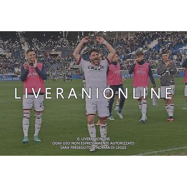 TVRG Riccardo Orsolini (Bologna) esultanza a fine partita Atalanta vs Bologna Bergamo 08-04-2023 Gewiss Stadium - Stadio Atleti Azzurri d\'Italia Campionato Serie A TIM - 29a giornata foto Roberto Garavaglia/ag. Aldo Liverani sas / AGENZIA ALDO LIVERANI SAS