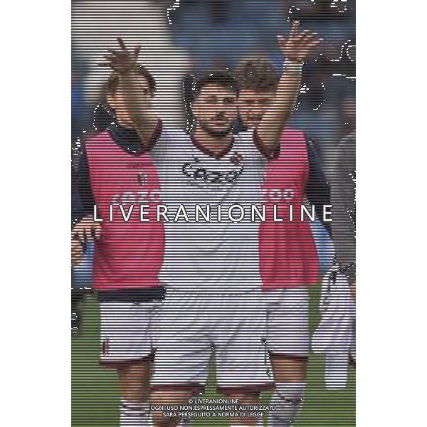 TVRG Riccardo Orsolini (Bologna) esultanza a fine partita Atalanta vs Bologna Bergamo 08-04-2023 Gewiss Stadium - Stadio Atleti Azzurri d\'Italia Campionato Serie A TIM - 29a giornata foto Roberto Garavaglia/ag. Aldo Liverani sas
