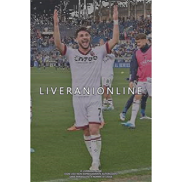 TVRG Riccardo Orsolini (Bologna) esultanza a fine partita Atalanta vs Bologna Bergamo 08-04-2023 Gewiss Stadium - Stadio Atleti Azzurri d\'Italia Campionato Serie A TIM - 29a giornata foto Roberto Garavaglia/ag. Aldo Liverani sas