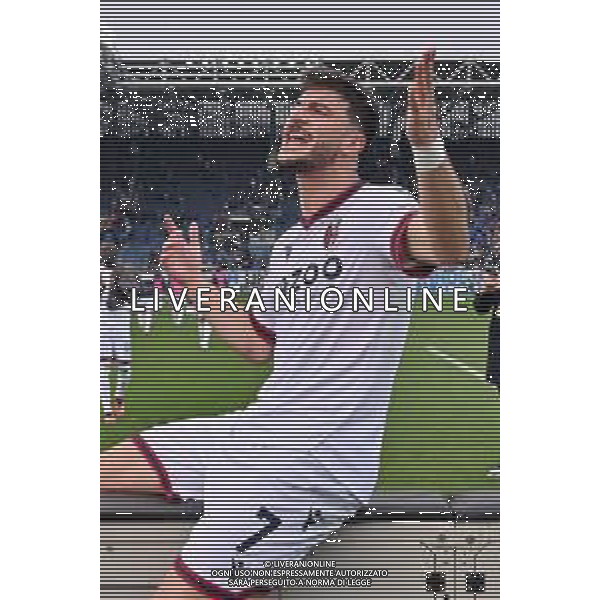 TVRG Riccardo Orsolini (Bologna) esultanza a fine partita Atalanta vs Bologna Bergamo 08-04-2023 Gewiss Stadium - Stadio Atleti Azzurri d\'Italia Campionato Serie A TIM - 29a giornata foto Roberto Garavaglia/ag. Aldo Liverani sas