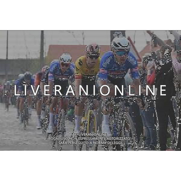 09-04-2023 Paris - Roubaix; 2023, Alpecin - Deceuninck; 2023, Jumbo - Visma; Vermeersch, Gianni; Van Aert, Wout; Van Der Poel, Mathieu; Tilloy Sars Et Rosieres; ©SIROTTI / AGENZIA ALDO LIVERANI SAS