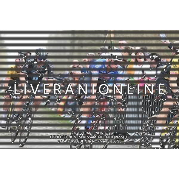 09-04-2023 Paris - Roubaix; 2023, Alpecin - Deceuninck; 2023, Dsm; Van Der Poel, Mathieu; Degenkolb, John; Arenberg; ©SIROTTI / AGENZIA ALDO LIVERANI SAS