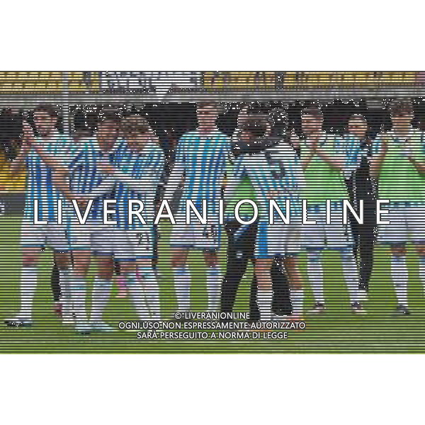 BENEVENTO - SPAL CAMPIONATO CALCIO SERIE B 10.04.2023 NELLA FOTO: ESULTANZA FINE GARA GIOCATORI SPAL FOTO MOSCA/ AGENZIA ALDO LIVERANI SAS