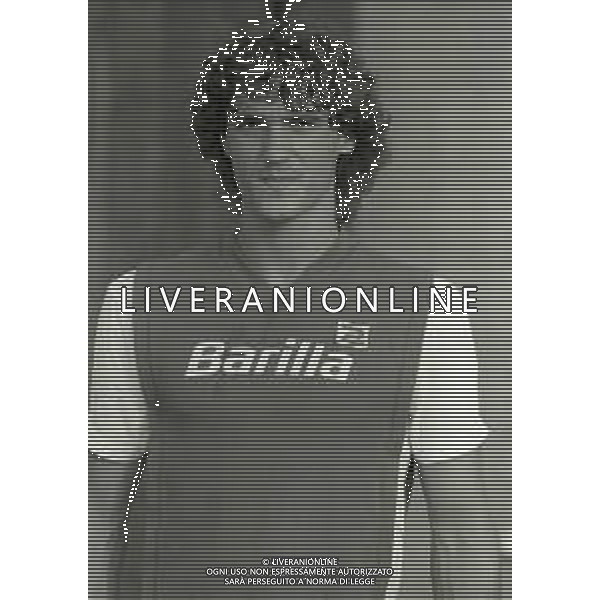 NEG-RETROSPETTIVA MARK STRUKELY CALCIATORE NELLA FOTO MARK STRUKELI CON LA MAGLIA DELLA ROMA CALCIO NELL\'ANNO 1984 AG ALDO LIVERANI SAS