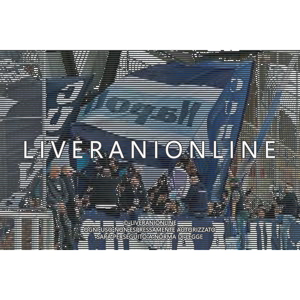 tifosi - Supporters of SSC Napoli during the Italian soccer Serie A match US Lecce vs SSC Napoli on April 7, 2023 at the Via del Mare stadium in Lecce, Italy. Photo by Emmanuele Mastrodonato/ag. Aldo Liverani sas/ AGENZIA ALDO LIVERANI SAS