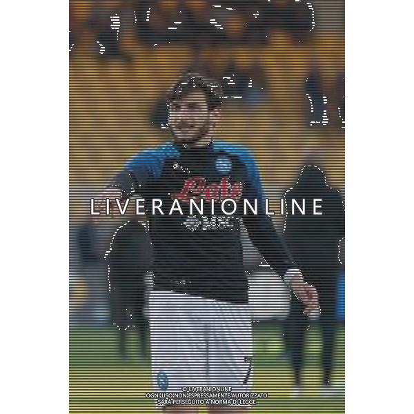 Khvicha Kvaratskhelia (SSC Napoli) warm up during the Italian soccer Serie A match US Lecce vs SSC Napoli on April 7, 2023 at the Via del Mare stadium in Lecce, Italy. Photo by Emmanuele Mastrodonato/ag. Aldo Liverani sas/ AGENZIA ALDO LIVERANI SAS