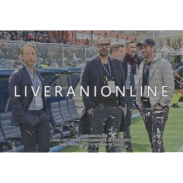 TVRG da SX Flavio Ricciardella direttore generale Genoa, Andres Blazquez amministratore delegato Genoa e Joshua Wander proprietario del Genoa Como vs Genoa Como 10-04-2023 Stadio Giuseppe Sinigaglia Campionato Serie BKT - 32a giornata foto Roberto Garavaglia/ag. Aldo Liverani sas/ AGENZIA ALDO LIVERANI SAS