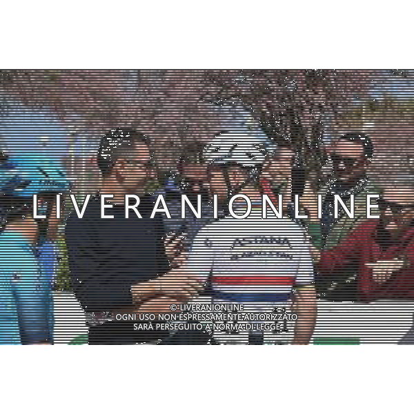 11-04-2023 Giro Di Sicilia; Tappa 01 Marsala - Agrigento; 2023, Astana Qazaqstan; 2023, Q36.5; Cavendish, Mark; Nibali, Vincenzo; Marsala; ©SIROTTI / AGENZIA ALDO LIVERANI SAS