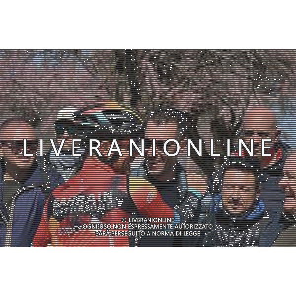 11-04-2023 Giro Di Sicilia; Tappa 01 Marsala - Agrigento; 2023, Bahrain - Victorious; 2023, Q36.5; Caruso, Damiano; Nibali, Vincenzo; Marsala; ©SIROTTI / AGENZIA ALDO LIVERANI SAS
