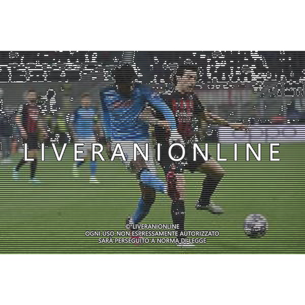 Andre\' Franck Zambo Anguissa (Napoli) e Sandro Tonali (Milan) Milan vs Napoli Milano 12-04-2023 Stadio Giuseppe Meazza - San Siro UEFA Champions League quarti di finale - gara di andata foto Roberto Garavaglia/ag. Aldo Liverani sas/ AGENZIA ALDO LIVERANI SAS