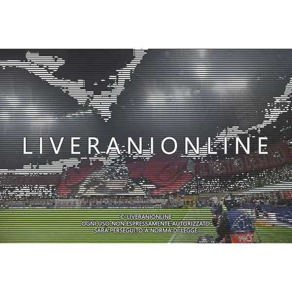 curva sud tifosi coreografia Milan vs Napoli Milano 12-04-2023 Stadio Giuseppe Meazza - San Siro UEFA Champions League quarti di finale - gara di andata foto Roberto Garavaglia/ag. Aldo Liverani sas/ AGENZIA ALDO LIVERANI SAS
