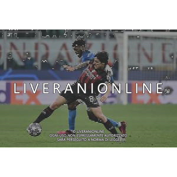 Andre\' Franck Zambo Anguissa (Napoli) e Sandro Tonali (Milan) Milan vs Napoli Milano 12-04-2023 Stadio Giuseppe Meazza - San Siro UEFA Champions League quarti di finale - gara di andata foto Roberto Garavaglia/ag. Aldo Liverani sas/ AGENZIA ALDO LIVERANI SAS