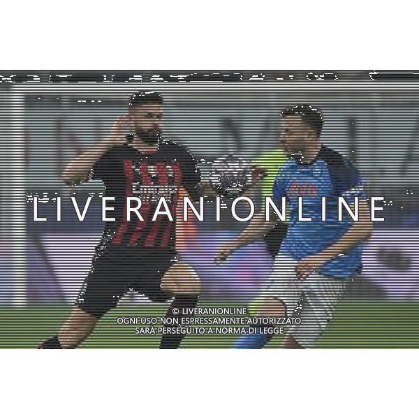 Olivier Giroud (Milan) e Amir Rrahmani (Napoli) Milan vs Napoli Milano 12-04-2023 Stadio Giuseppe Meazza - San Siro UEFA Champions League quarti di finale - gara di andata foto Roberto Garavaglia/ag. Aldo Liverani sas/ AGENZIA ALDO LIVERANI SAS