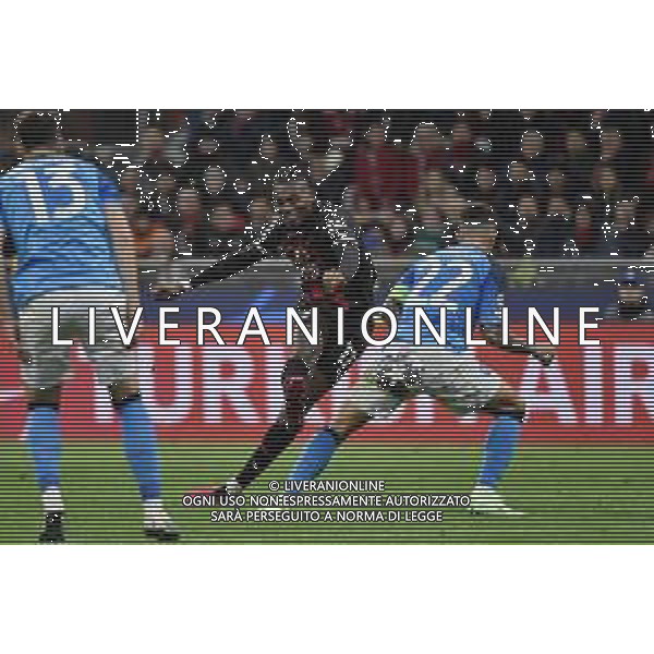 Rafael Leao (Milan) occasione da gol Milan vs Napoli Milano 12-04-2023 Stadio Giuseppe Meazza - San Siro UEFA Champions League quarti di finale - gara di andata foto Roberto Garavaglia/ag. Aldo Liverani sas/ AGENZIA ALDO LIVERANI SAS