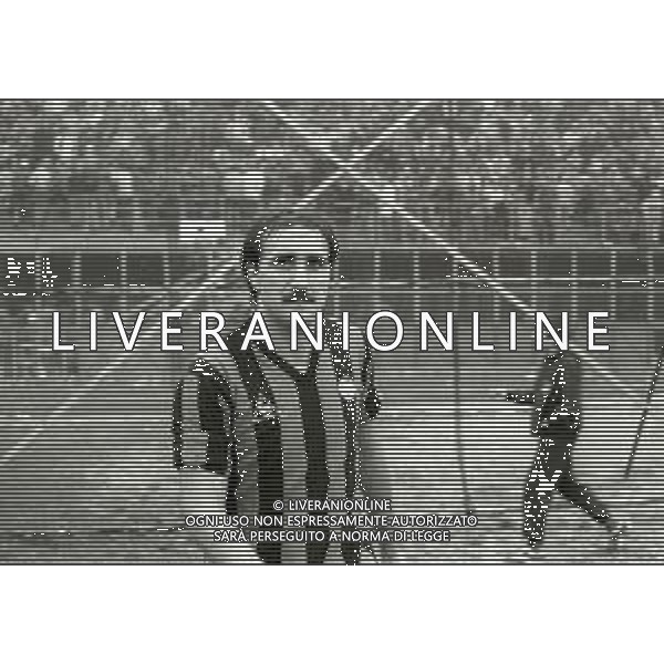NEG-RETROSPETTIVA GABRIELE MESSINA CALCIATORE NELLA FOTO GABRIELE MESSINA CON LA MAGLIA DELL\'ATALANTA CALCIO NELL\'ANNO 1980 AG ALDO LIVERANI SAS