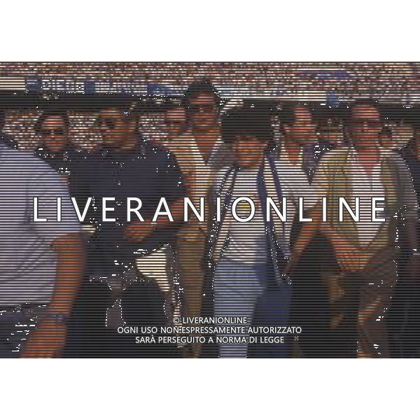 05-07-1984 NAPOLI STADIO SAN PAOLO PRESENTAZIONE DEL NUOVO ACQUISTO DEL NAPOLI CALCIO DIEGO ARMANDO MARADONA NELLA FOTO DIEGO ARMANDO MARADONA AG ALDO LIVERANI SAS 