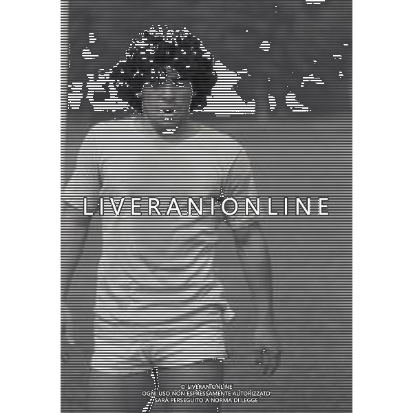 NEG-RETROSPETTIVA DIEGO ARMANDO MARADONA CALCIATORE NELLA FOTO DIEGO ARMANDO MARADONA A MILANELLO NELL\'ANNO 1981 AG ALDO LIVERANI SAS