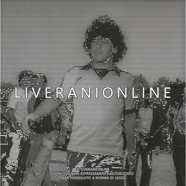 NEG-RETROSPETTIVA DIEGO ARMANDO MARADONA CALCIATORE NELLA FOTO DIEGO ARMANDO MARADONA A MILANELLO NELL\'ANNO 1981 AG ALDO LIVERANI SAS