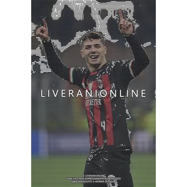 Brahim Diaz (Milan) esultanza a fine partita Milan vs Napoli Milano 12-04-2023 Stadio Giuseppe Meazza - San Siro UEFA Champions League quarti di finale - gara di andata foto Roberto Garavaglia/ag. Aldo Liverani sas