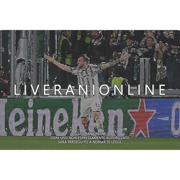 Torino 12.04.2023 Stadio Allianz Stadium ©Manuela Viganti/Agenzia Aldo Liverani Juventus vs Sporting Lisbona Europa League 2022/2023 Quarti di Finale Nella foto: esultanza federico gatti dopo il gol ©Viganti / AGENZIA ALDO LIVERANI SAS