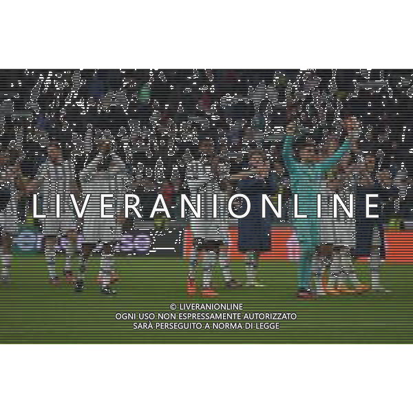 Torino 13.04.2023 Stadio Allianz Stadium ©Manuela Viganti/Agenzia Aldo Liverani Juventus vs Sporting Lisbona Europa League 2022/2023 Quarti di Finale Nella foto: festa juventus a fine gara ©Viganti / AGENZIA ALDO LIVERANI SAS