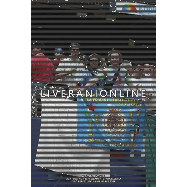 NEW YORK 3/08/2003 SUPERCOPPA ITALIANA NELLA FOTO TIFOSI ITALIANI FOTO ALDO LIVERANI
