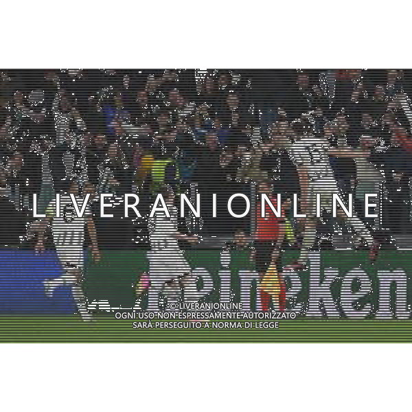 Torino 13.04.2023 Stadio Allianz Stadium ©Manuela Viganti/Agenzia Aldo Liverani Juventus vs Sporting Lisbona Europa League 2022/2023 Quarti di Finale Nella foto: esultanza fedrico gatti dopo il gol ©Viganti / AGENZIA ALDO LIVERANI SAS