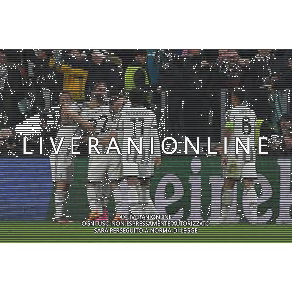 Torino 13.04.2023 Stadio Allianz Stadium ©Manuela Viganti/Agenzia Aldo Liverani Juventus vs Sporting Lisbona Europa League 2022/2023 Quarti di Finale Nella foto: esultanza juventus dopo il gol di federico gatti ©Viganti / AGENZIA ALDO LIVERANI SAS