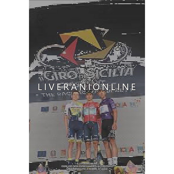 14-04-2023 Giro Di Sicilia; Tappa 04 Barcellona Pozzo Di Gotto - Giarre; 2023, Astana Qazaqstan; 2023, Intermarche - Circus Wanty; 2023, Eolo - Kometa; Lutsenko, Alexey; Meintjes, Louis; Albanese, Vincenzo; Giarre; ©SIROTTI / AGENZIA ALDO LIVERANI SAS