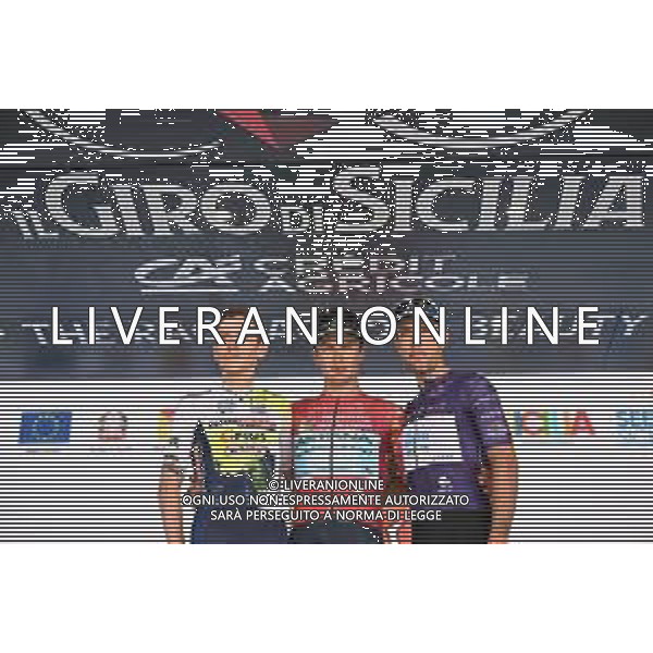 14-04-2023 Giro Di Sicilia; Tappa 04 Barcellona Pozzo Di Gotto - Giarre; 2023, Astana Qazaqstan; 2023, Intermarche - Circus Wanty; 2023, Eolo - Kometa; Lutsenko, Alexey; Meintjes, Louis; Albanese, Vincenzo; Giarre; ©SIROTTI / AGENZIA ALDO LIVERANI SAS