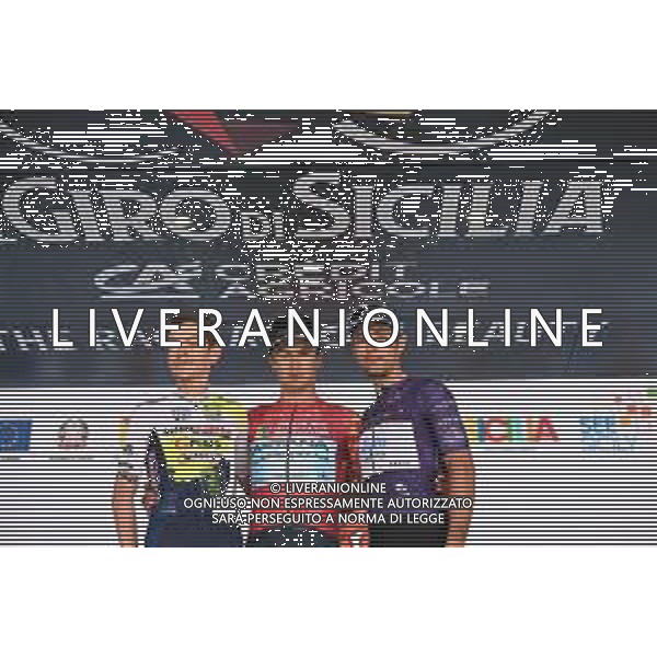 14-04-2023 Giro Di Sicilia; Tappa 04 Barcellona Pozzo Di Gotto - Giarre; 2023, Astana Qazaqstan; 2023, Intermarche - Circus Wanty; 2023, Eolo - Kometa; Lutsenko, Alexey; Meintjes, Louis; Albanese, Vincenzo; Giarre; ©SIROTTI / AGENZIA ALDO LIVERANI SAS