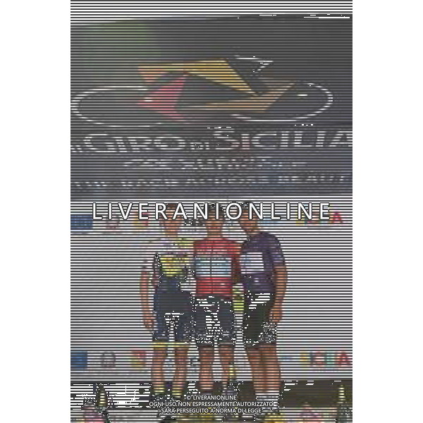 14-04-2023 Giro Di Sicilia; Tappa 04 Barcellona Pozzo Di Gotto - Giarre; 2023, Astana Qazaqstan; 2023, Intermarche - Circus Wanty; 2023, Eolo - Kometa; Lutsenko, Alexey; Meintjes, Louis; Albanese, Vincenzo; Giarre; ©SIROTTI / AGENZIA ALDO LIVERANI SAS