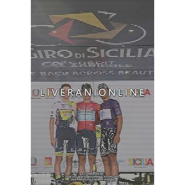 14-04-2023 Giro Di Sicilia; Tappa 04 Barcellona Pozzo Di Gotto - Giarre; 2023, Astana Qazaqstan; 2023, Intermarche - Circus Wanty; 2023, Eolo - Kometa; Lutsenko, Alexey; Meintjes, Louis; Albanese, Vincenzo; Giarre; ©SIROTTI / AGENZIA ALDO LIVERANI SAS