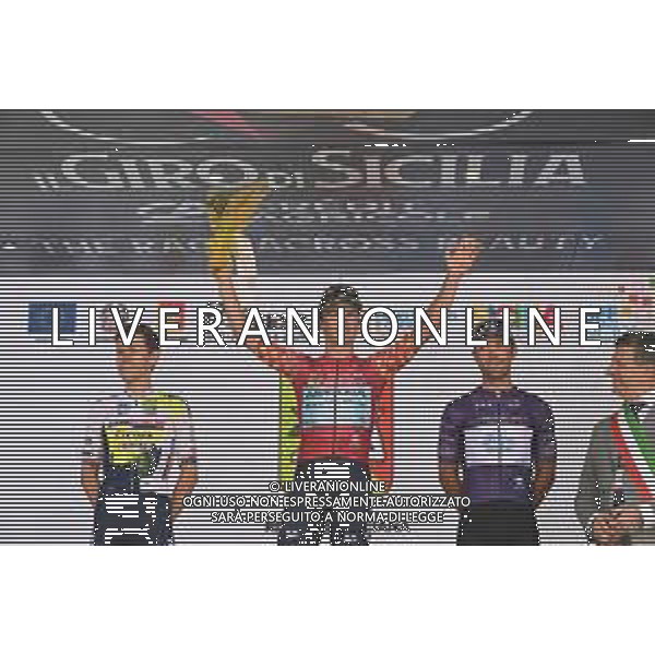 14-04-2023 Giro Di Sicilia; Tappa 04 Barcellona Pozzo Di Gotto - Giarre; 2023, Astana Qazaqstan; 2023, Intermarche - Circus Wanty; 2023, Eolo - Kometa; Lutsenko, Alexey; Meintjes, Louis; Albanese, Vincenzo; Giarre; ©SIROTTI / AGENZIA ALDO LIVERANI SAS