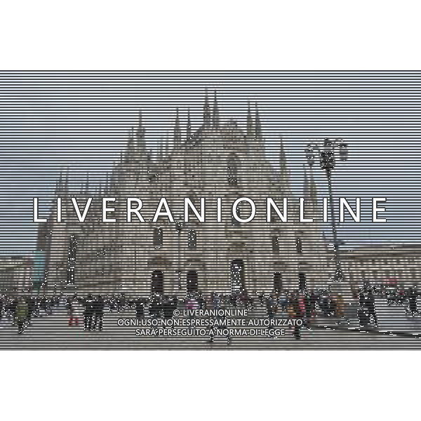 TVRG piazza Duomo Milano 13-04-2023 Piazza Duomo con la cattedrale dedicata a Santa Maria Nascente foto Roberto Garavaglia/ag. Aldo Liverani sas