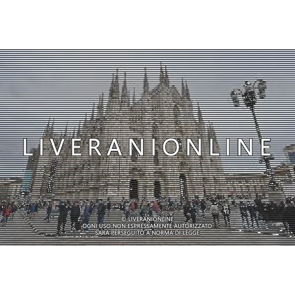 TVRG piazza Duomo Milano 13-04-2023 Piazza Duomo con la cattedrale dedicata a Santa Maria Nascente foto Roberto Garavaglia/ag. Aldo Liverani sas