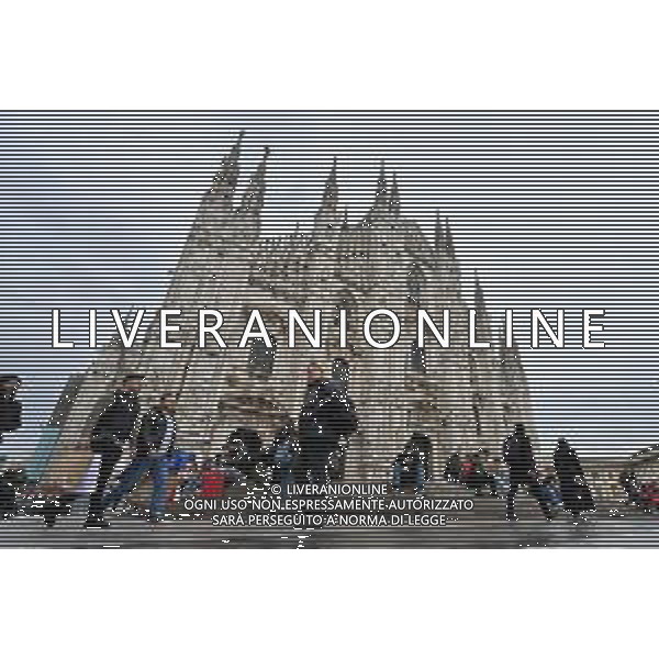 TVRG piazza Duomo Milano 13-04-2023 Piazza Duomo con la cattedrale dedicata a Santa Maria Nascente foto Roberto Garavaglia/ag. Aldo Liverani sas