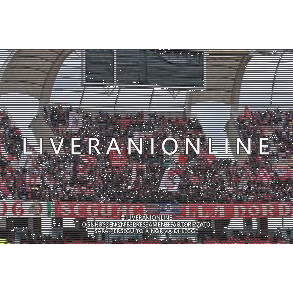 Supporters of SSC Bari during the Serie B match between SSC Bari and Como 1907 at Stadio San Nicola on April 15, 2023 in Bari, Italy. Photo by Emmanuele Mastrodonato/ag. Aldo Liverani sas