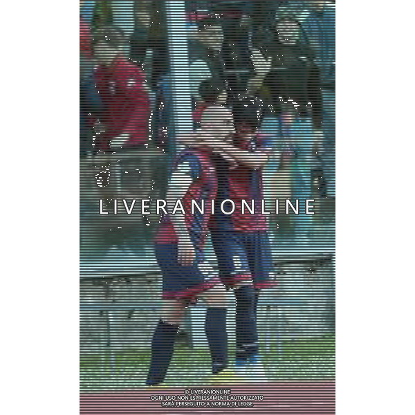 15-04-2023 IMOLA STADIO ROMEO GALLI IMOLESE CALCIO - SAN DONATO TAVERNELLE NELLA FOTO SIMONE SIMERI E FILIPPO FAGGI CHE ESULTANO PER LA VITTORIA DELL\'IMOLESE CALCIO FOTO GIANNI SANNA-AG ALDO LIVERANI SAS