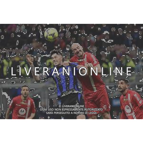 Alessandro Bastoni (Inter) e Luca Caldirola (Monza) Inter vs Monza Milano 15-04-2023 Stadio Giuseppe Meazza - San Siro Campionato Serie A TIM - 30a giornata foto Roberto Garavaglia/ag. Aldo Liverani sas/ AGENZIA ALDO LIVERANI SAS