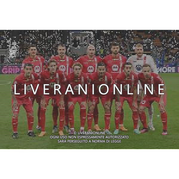formazione Monza, in piedi da SX Matteo Pessina, Dany Mota Carvalho, Luca Caldirola, Pablo Mari\' e Michele Di Gregorio; in basso da SX Stefano Sensi, Andrea Colpani, Nicolo\' Rovella, Armando Izzo, Patrick Ciurria e Carlos Augusto Inter vs Monza Milano 15-04-2023 Stadio Giuseppe Meazza - San Siro Campionato Serie A TIM - 30a giornata foto Roberto Garavaglia/ag. Aldo Liverani sas / AGENZIA ALDO LIVERANI SAS