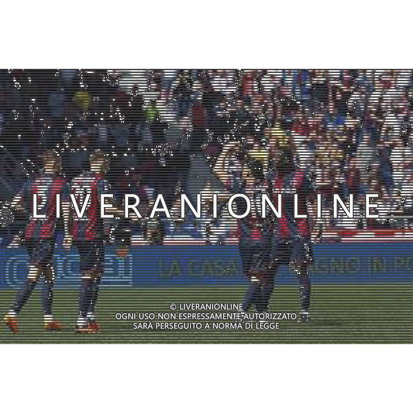 ZCP - Bologna - Milan Campionato di Calcio Serie A TIM 15/04/2023 nella foto: Sansone Nicola (Bologna f.c.)Posh Stefan (Bologna f.c.)Aebischer Michel (Bologna f.c.)Soumaoro Adama (Bologna f.c.) ©Claudio Zamagni/Agenzia Aldo Liverani