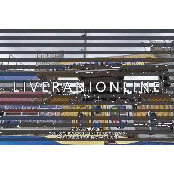 Supporters of UC Sampdoria during the Italian soccer Serie A match US Lecce vs UC Sampdoria on April 16, 2023 at the Via del Mare stadium in Lecce, Italy. Photo by Emmanuele Mastrodonato/ag. Aldo Liverani sas
