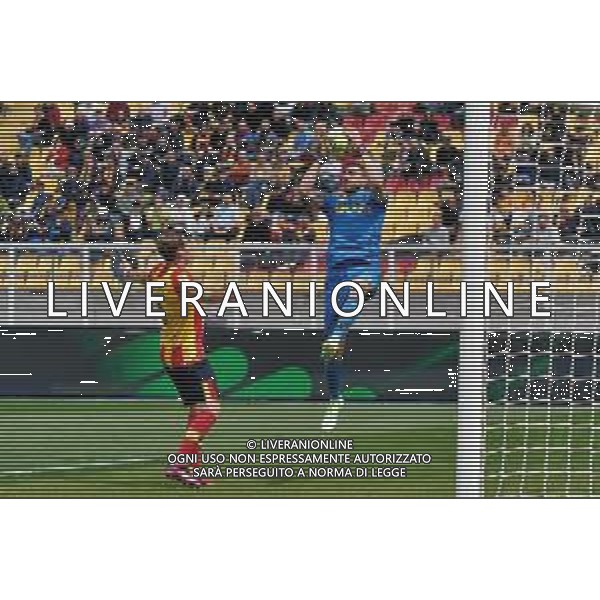 Wladimiro Falcone (US Lecce) and Federico Baschirotto (US Lecce) during the Italian soccer Serie A match US Lecce vs UC Sampdoria on April 16, 2023 at the Via del Mare stadium in Lecce, Italy. Photo by Emmanuele Mastrodonato/ag. Aldo Liverani sas