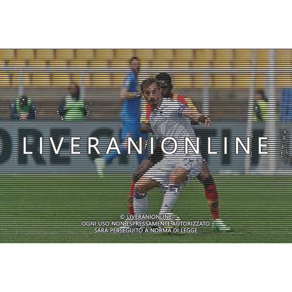 Manolo Gabbiadini (UC Sampdoria) and Samuel Umtiti (US Lecce) during the Italian soccer Serie A match US Lecce vs UC Sampdoria on April 16, 2023 at the Via del Mare stadium in Lecce, Italy. Photo by Emmanuele Mastrodonato/ag. Aldo Liverani sas