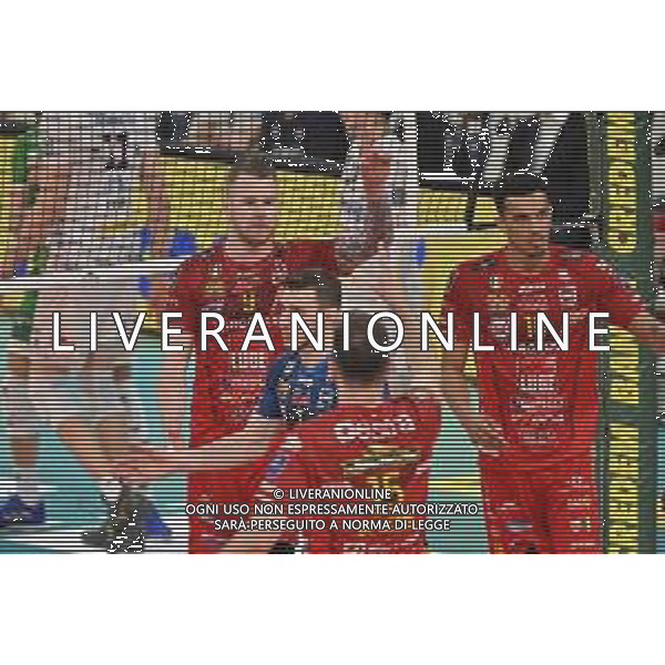 TVRG esultanza Civitanova dopo un punto Allianz Powervolley Milano vs Cucine Lube Civitanova Milano 16-04-2023 Allianz Cloud PalaLido SuperLega Credem Banca - gara 2 semifinali play off scudetto foto Roberto Garavaglia/ag. Aldo Liverani sas/ AGENZIA ALDO LIVERANI SAS